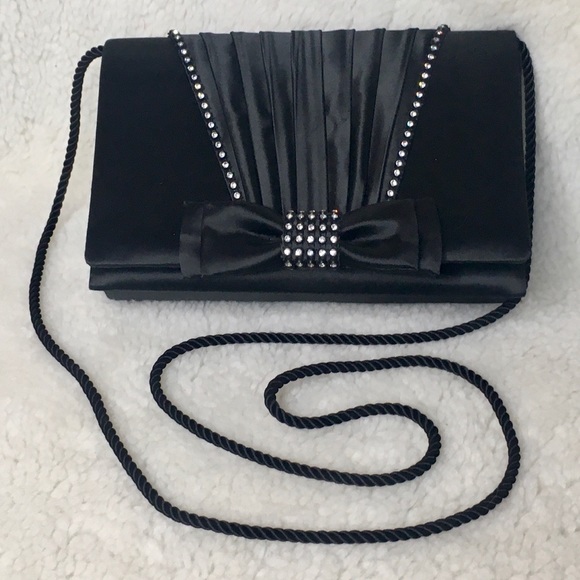 🆕 Satin & Rhinestone Evening Bag - Picture 8 of 9